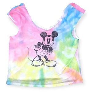 Disney Mickey Mouse tie dye crop tee